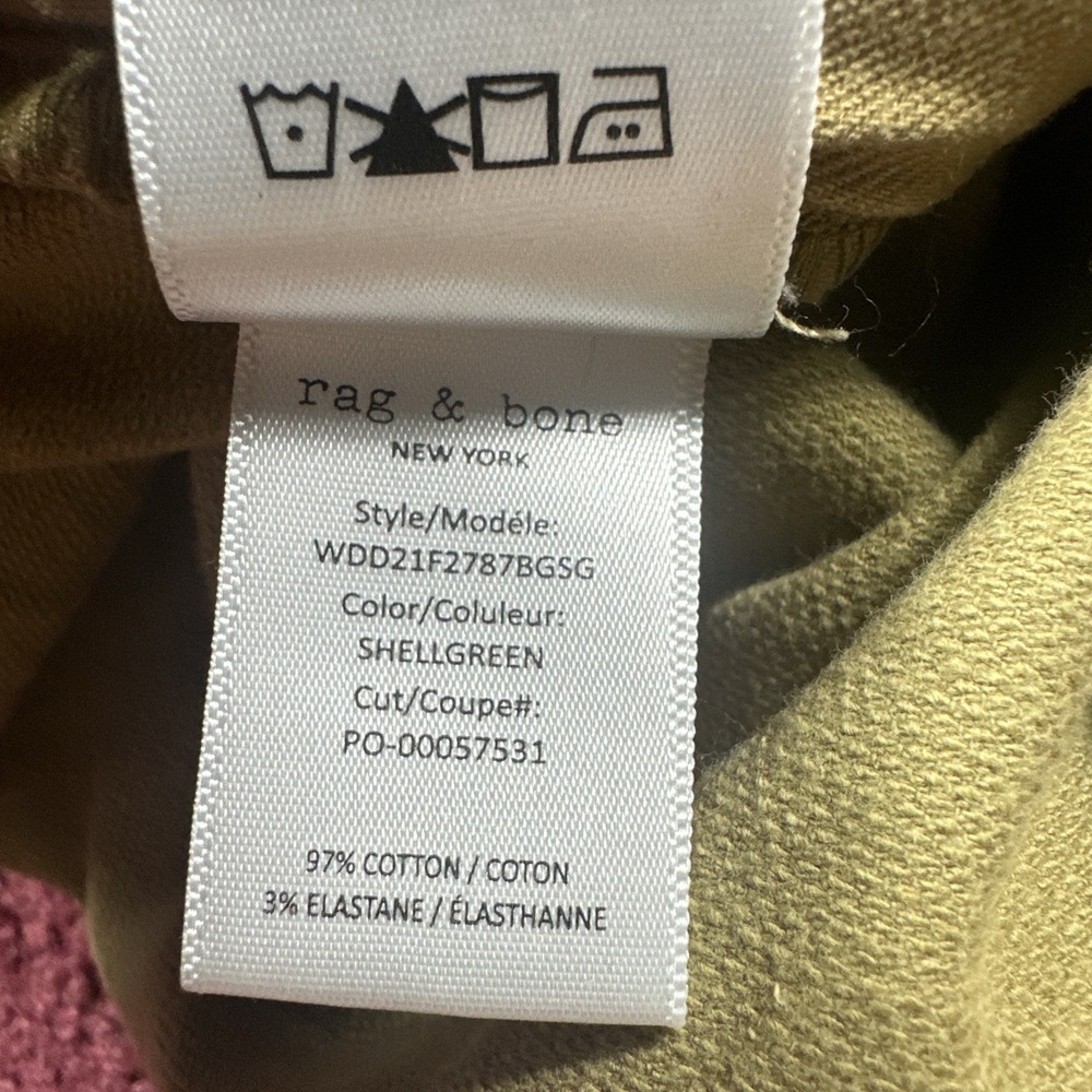 Rag & Bone Joggers Men's Large Sweatpants  Drawstring Cotton Khaki Tan - Picture 6 of 9